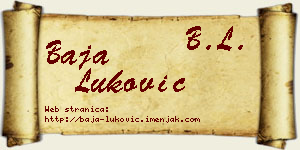 Baja Luković vizit kartica